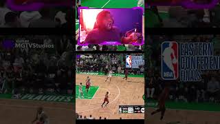 Lakers Fan Reacts To Jimmy Butler deep 3 then winks at Heat bench #shorts