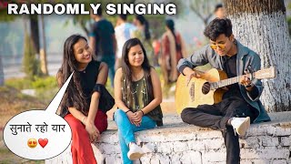 Picking Up Girls Prank With Singing And Guitar | Randomly Singing In Front Of Cute Girls | Jhopdi K