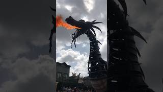 The Maleficent dragon blowing fire at the Festival of Fantasy Parade 2023! #fire #disney #shorts