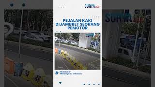 Detik-detik Pejalan Kaki Dijambret Pemotor di Kelapa Gading, Meleng Sedikit Handphone Disikat