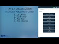 how to use custom offline work actuals workcenters maximo aam total resource management