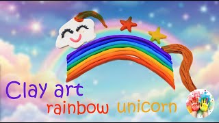 Clay Art Rainbow Unicorn | Modelling Clay | DIY Miniature Multicolour  | Simple Tutorial