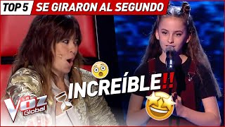 They did not hesitate and instantly turned by these surprising voices in La Voz Kids