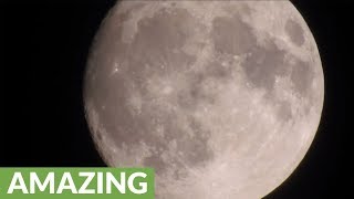 Super zoom captures incredible details of the Moon's surface