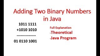 Adding Two Binary Numbers in Java- Hindi
