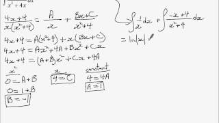 integration by partial fractions (example 5)