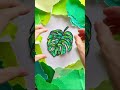 i drew a monstera with only paper🌈 art papercraft origami