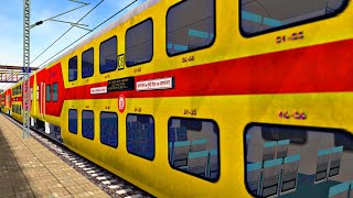 DOUBLE DECKER EXPRESS in MSTS OPEN RAILS | INDIAN RAILWAYS | TRAIN JOURNEY