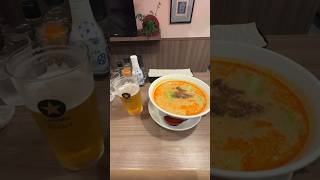 🍜坦々麺に🍺ビール　#福島県郡山#華琳#坦々麺【masamasa】