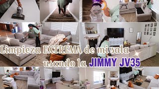 ✨️JIMMY JV35✨️ LIMPIEZA EXTREMA de mi sala💪🧼🫧Moviéndo toda la  SALA 🥰