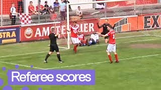 Referee Scores Goal in Dutch 4th Division Football Match