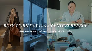 VLOG: client meetings, event prep, productive entrepreneur days, routine as a business owner in nyc