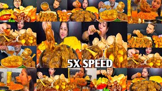 ASMR: EATING SPICY CHICKEN CURRY🔥/MUTTON FAT/CHICKEN/EGG CURRY,FRIED RICE,RICE Mukbang🥵FOOD INDIAN