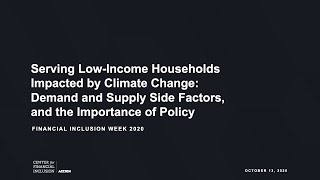 WEBINAR: Serving Low-Income Households Impacted by Climate Change