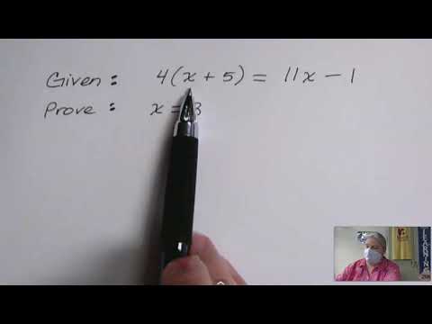 What are some algebraic properties that you can use when proving?