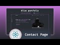 Create a Professional Portfolio with React & Tailwind: Contact page