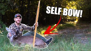 DEER HUNTING With a PRIMITIVE BOW! Self Bow Hunting!