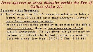 Jesus Appears To 7 Disciples And Peter's Confession - John 21 - Pt. 3