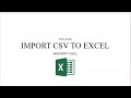 Import csv to Excel - #4 Trick #shorts Tutorial #Excel Beginner