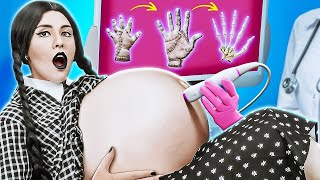 Pregnant Wednesday Addams Hacks and Gadgets* From Birth to Death of Wednesday Addams | Parents Hacks