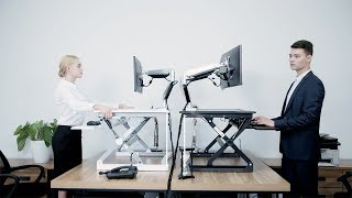 PrimeCables  Sit Stand Desk Adjustable Desk Riser - MT101