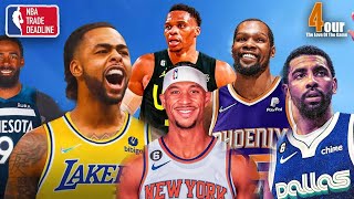 TRADE DEADLINE SPECIAL @3PM JOSH  HART TO THE KNICKS LAKERS GET D-LO MOVE WESTBROOK DURANT TO SUNS