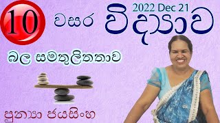 12 වන පාඩම | 10 වන ශ්‍රේණිය විද්‍යාව, බල සමතුලිතතාව