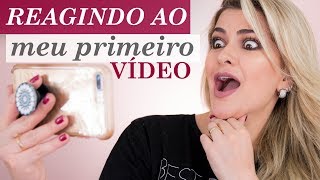 [REACT] REAGINDO E REPRODUZINDO A MAKE DO MEU PRIMEIRO VÍDEO | ALICE SALAZAR