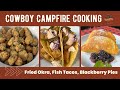 Fried Fish Tacos, Fried Okra, Coleslaw, Remoulade & Blackberry Pies (#1130)