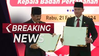 BREAKING NEWS - Sertijab Hadi Tjahjanto kepada Menteri ATR BPN Agus Harimurti di Kementerian ATR BPN