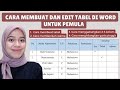 CARA MEMBUAT DAN EDIT TABEL DI MICROSOFT WORD | Tutorial