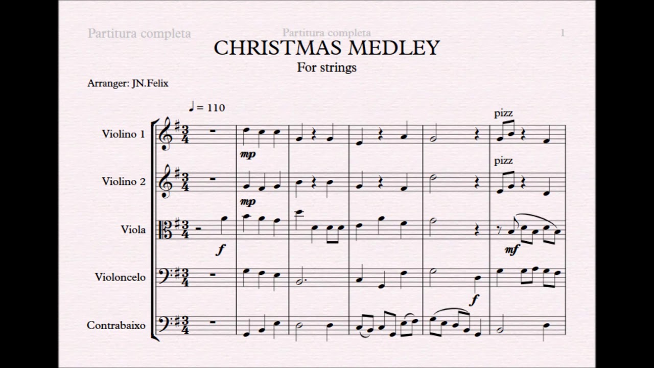 Christmas Medley String Quintet Youtube