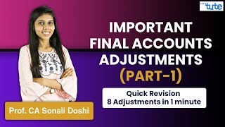 Final Accounts | Effects of Important Adjustments in Final Accounts | With CA Sonali Doshi #shorts