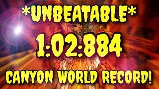 CANYON GLIDE WORLD RECORD! - 1:02:884 Xbox/PS4 WR (Minecraft Glide Minigame)