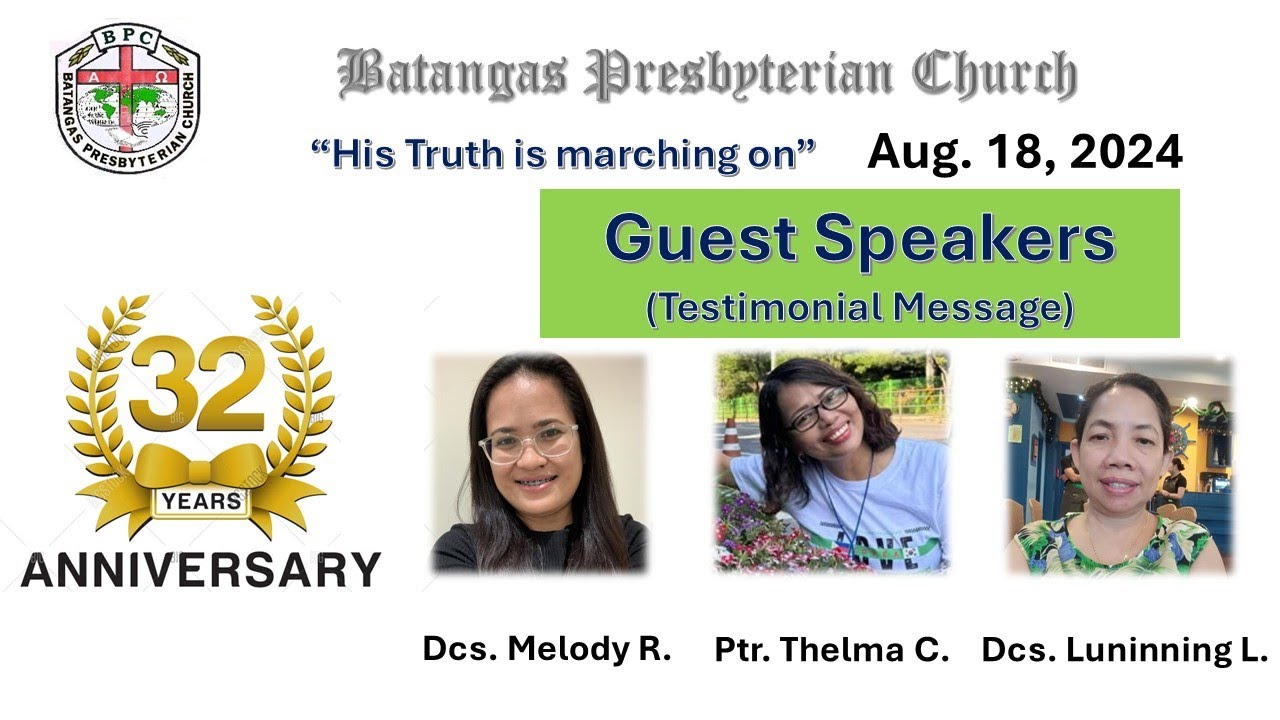 20240818 32nd Bpc Anniversary Worship Service Live 1 Youtube