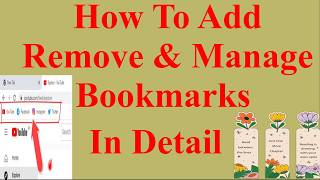 How To Add Remove Manage Bookmarks In Detail