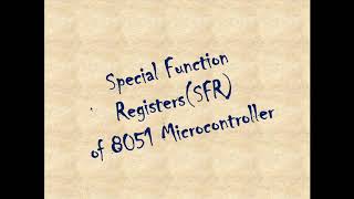 8051-special function registers