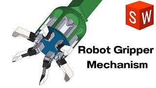 6 Jaw Robot Gripper Mechanism | Solidworks Project