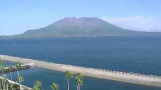 台風一過の桜島・錦江湾