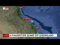 magnitude 4.8 earthquake felt on north qld coast