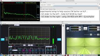 Receiving CW on VLF using SAQrx VLF RCVR - try to improve CW RX with Q multiplier \u0026 CW REGENERATION