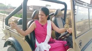 Shikha the village girl ke sath aaj Vintage jeep Ki savaari