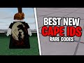 BEST NEW CAPE IDS TO USE | ROBLOX Strongest Battlegrounds Cape ids