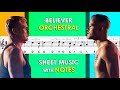 Believer - Imagine Dragons | Sheet Music with Easy Notes for Recorder, Violin Beginners Tutorial