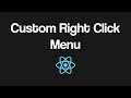 Custom Right Click with Context Menu in React