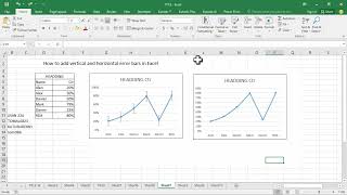 How to add vertical and horizontal error bars in Excel