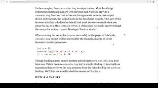 Eloquent JavaScript Read-Along - Program Structure - 006 - The Console Log Function
