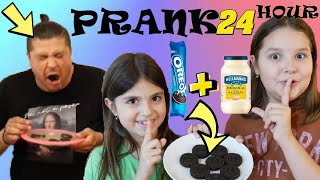 24 HOURS PRANKS BATTLE WITH DAD!! WHO FINALLY WON?