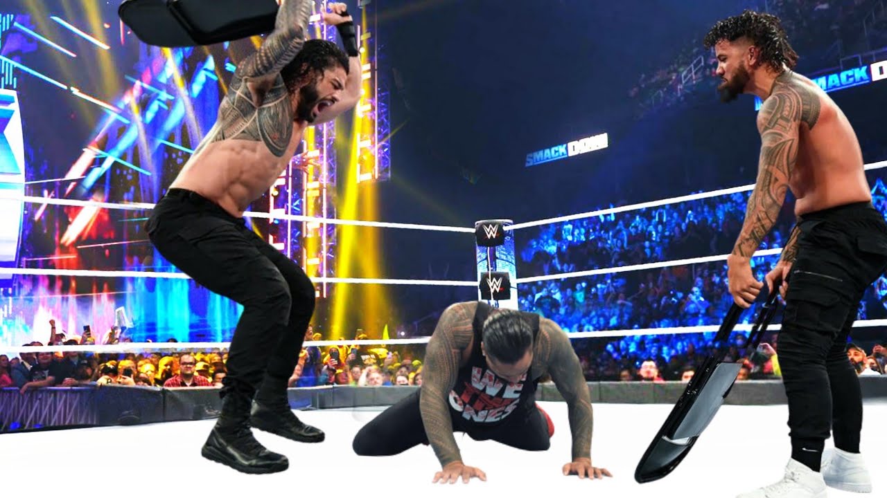 Roman Reigns And Jay Uso Attack Jimmy Uso In Smackdown 2023 Roman