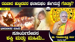 ರವಿವಾರ ಹುಟ್ಟಿದವರ ಫಲಾನುಫಲ & ಸೂರ್ಯದೇವನ ಶಕ್ತಿ ಮತ್ತು ಮಹಿಮೆ  | Dr.GopalaKrishna Sharma | Heggadde Studio